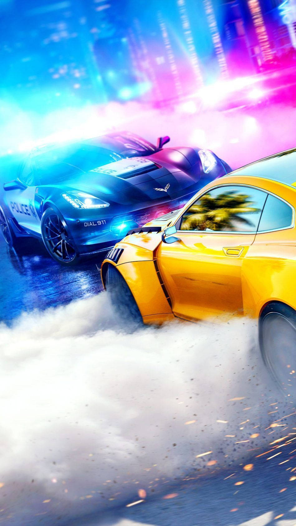 Need For Speed Cars With Smoke Iphone Wallpaper