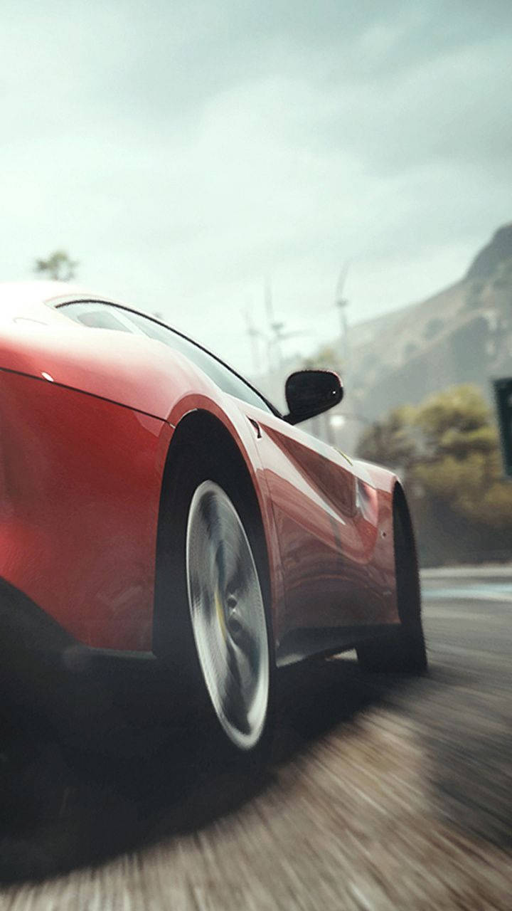 Need For Speed Red Car Tire Iphone Wallpaper
