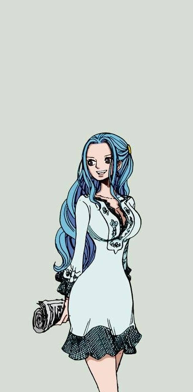 Nefertari Vivi Pale Blue Dress Wallpaper