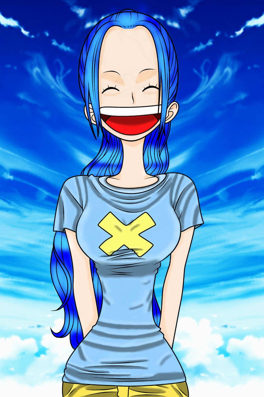 Nefertari Vivi With Cheerful Smile Wallpaper