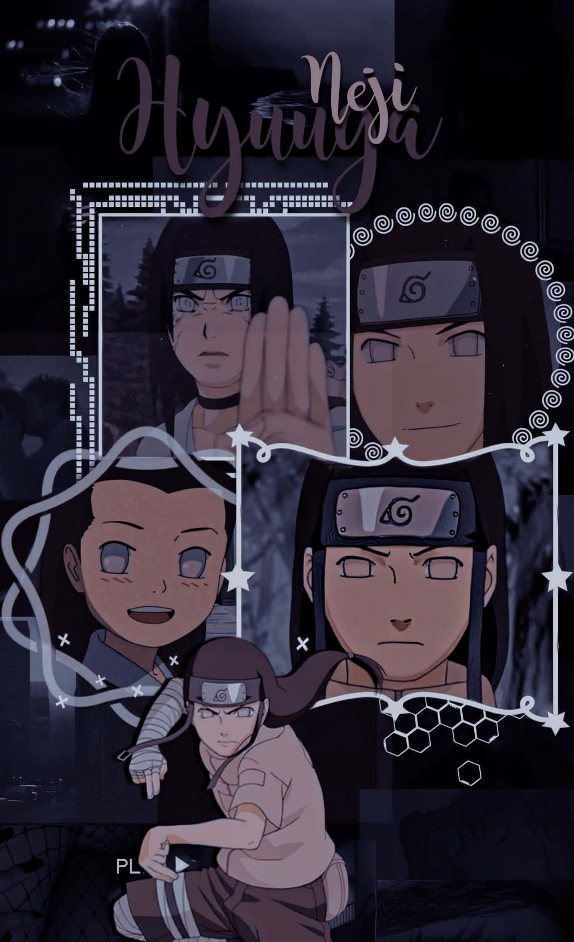 Neji Hyuga Collage Phone Wallpaper