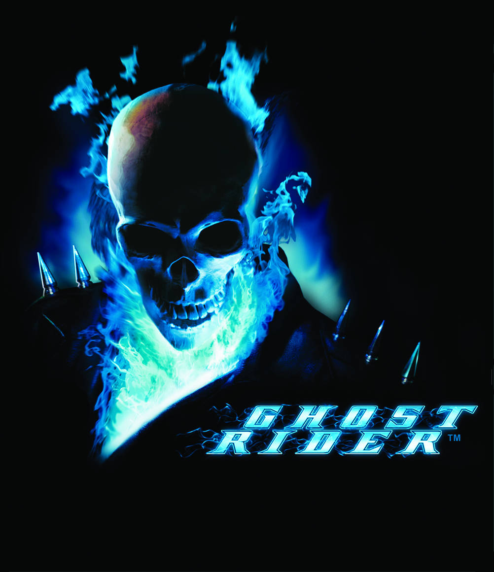 Neon Blue Ghost Rider Wallpaper