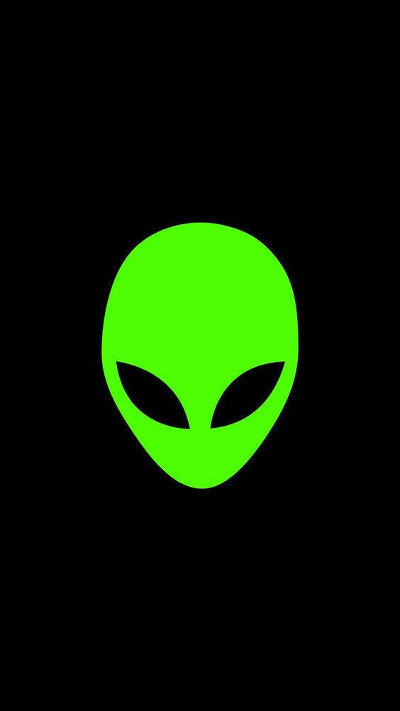 Neon Green Cool Alien Wallpaper