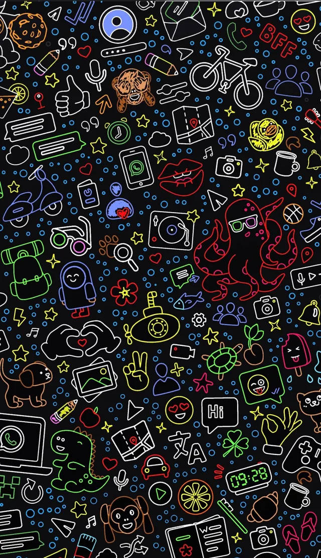 Neon Iphone Whatsapp Wallpaper