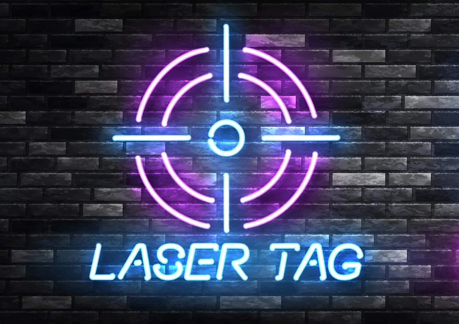 Neon Laser Tag Sign Wallpaper