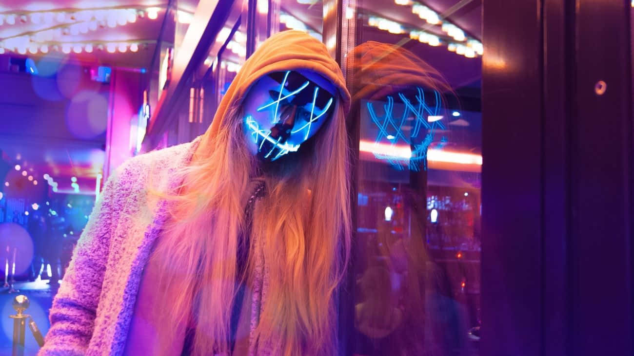 Neon Mask Wallpaper