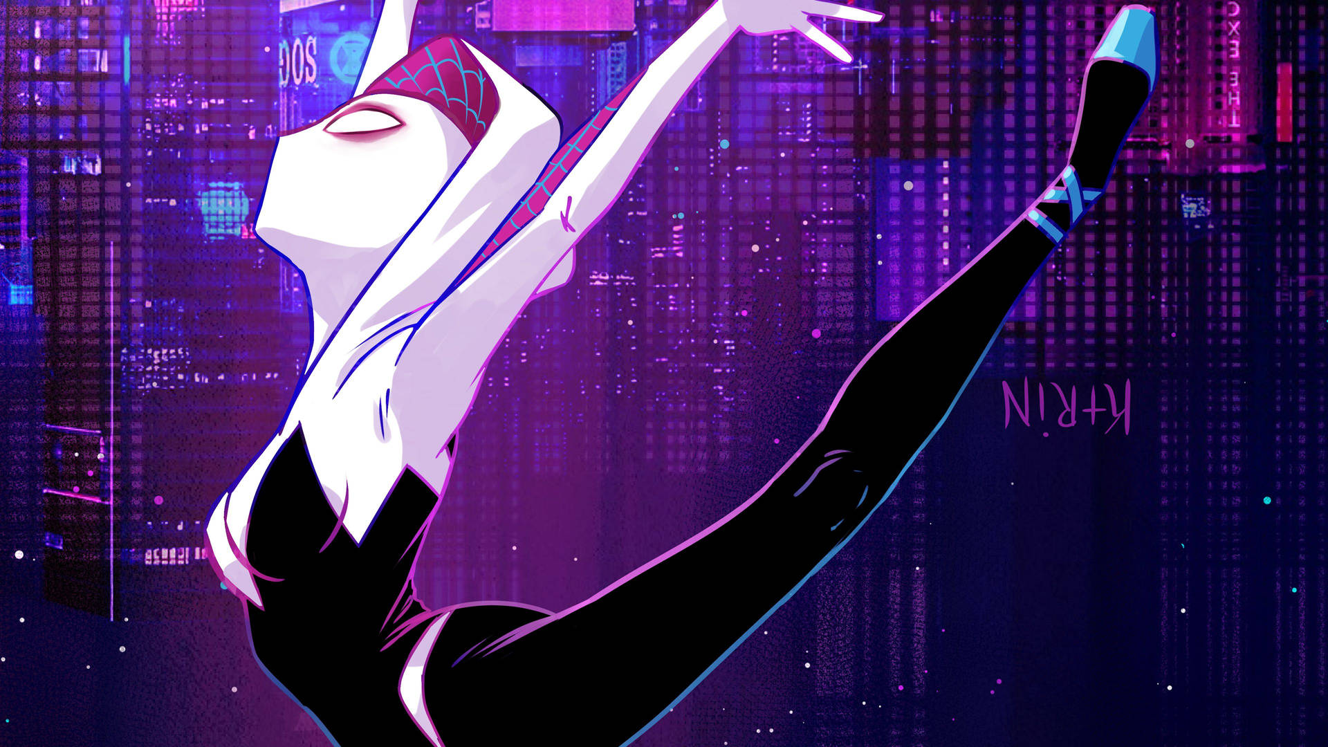 Download free Neon Purple Spider Gwen Ballet Wallpaper - MrWallpaper.com