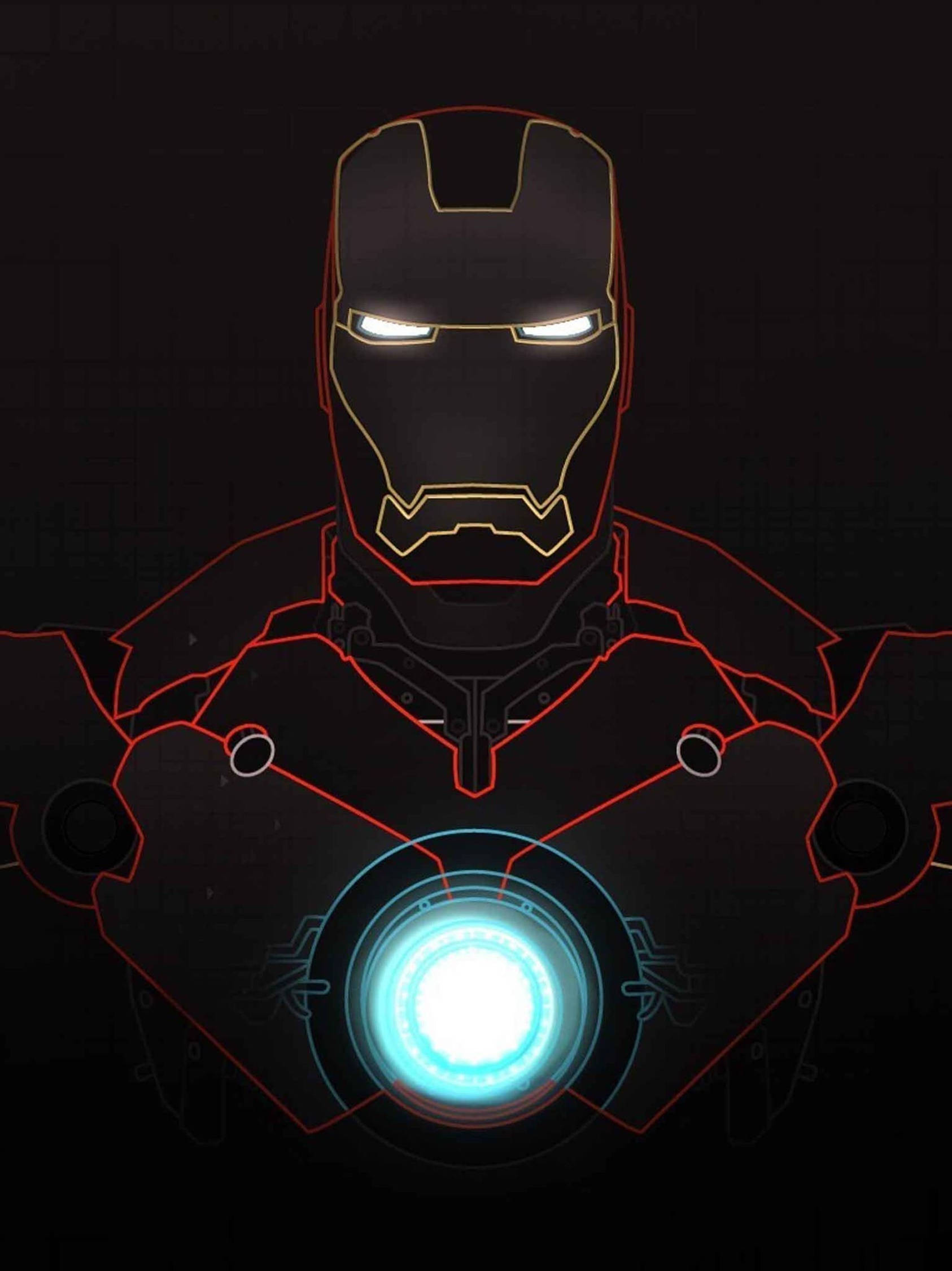 Neon Red Iron Man 4k Iphone Wallpaper