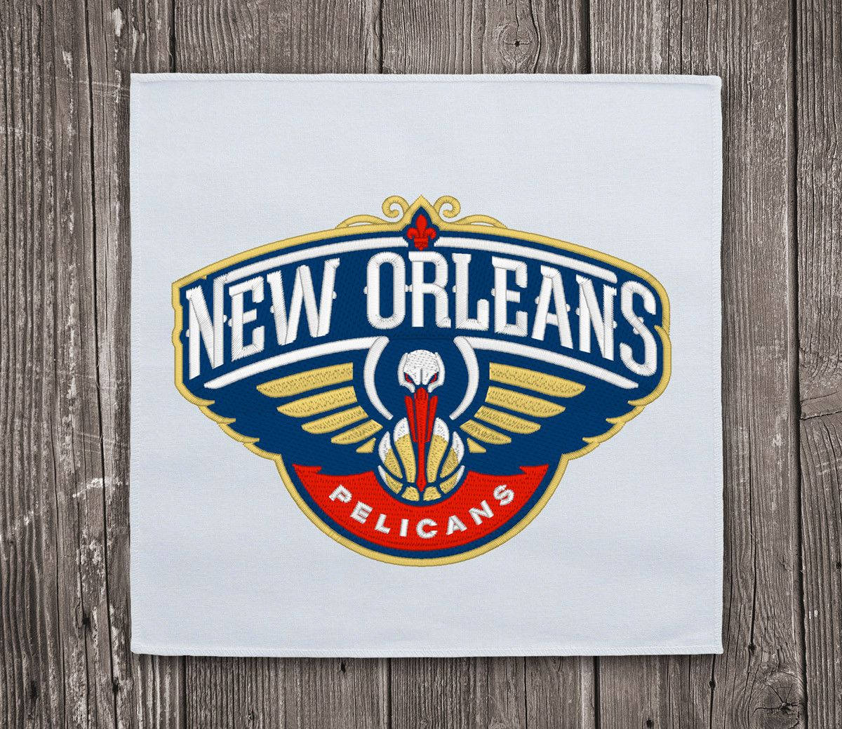 New Orleans Pelicans On Grey Wood Wallpaper