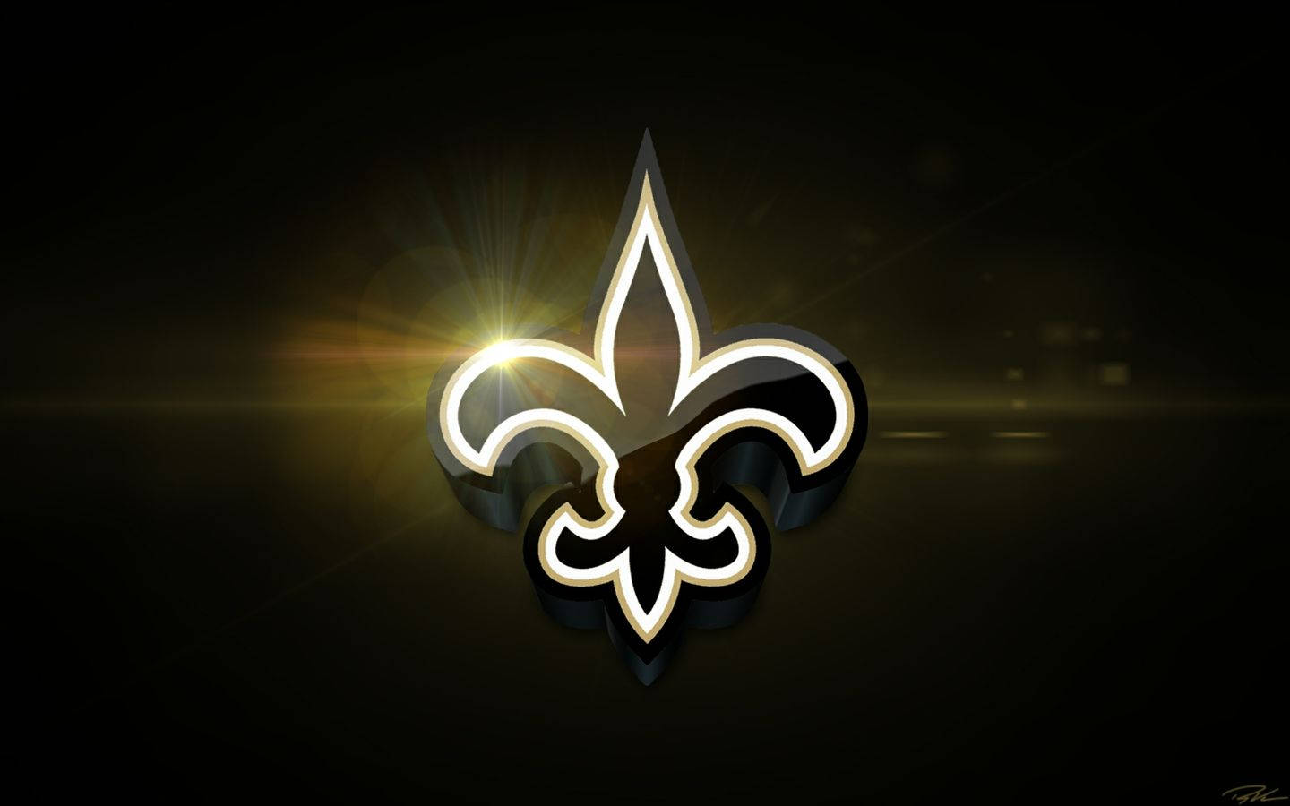 New Orleans Saints Gleaming Logo Wallpaper