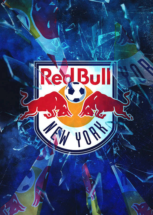 New York Red Bulls Glass Blue Wallpaper