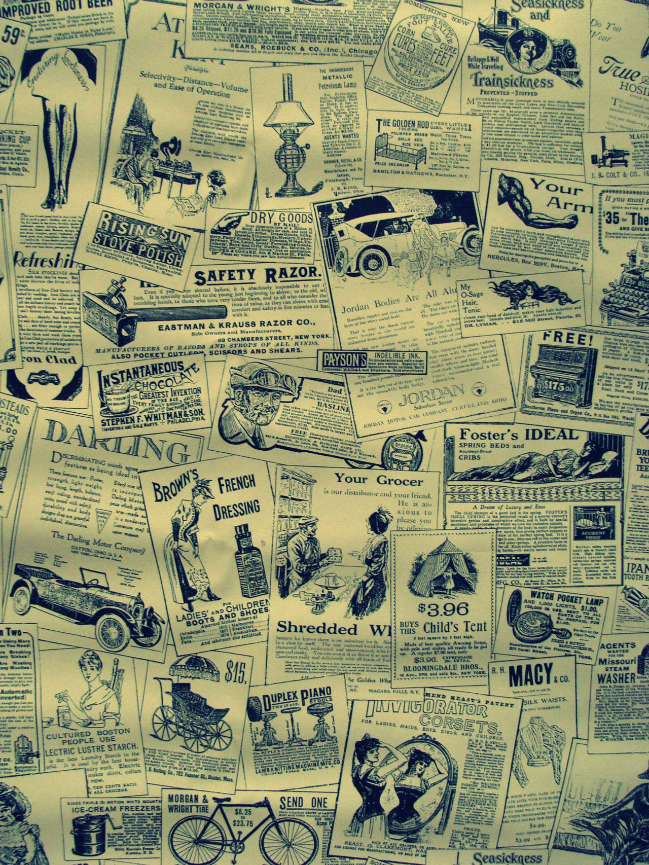 Newspaper Aesthetic Yellow Aesthetic Clippings Wallpaper