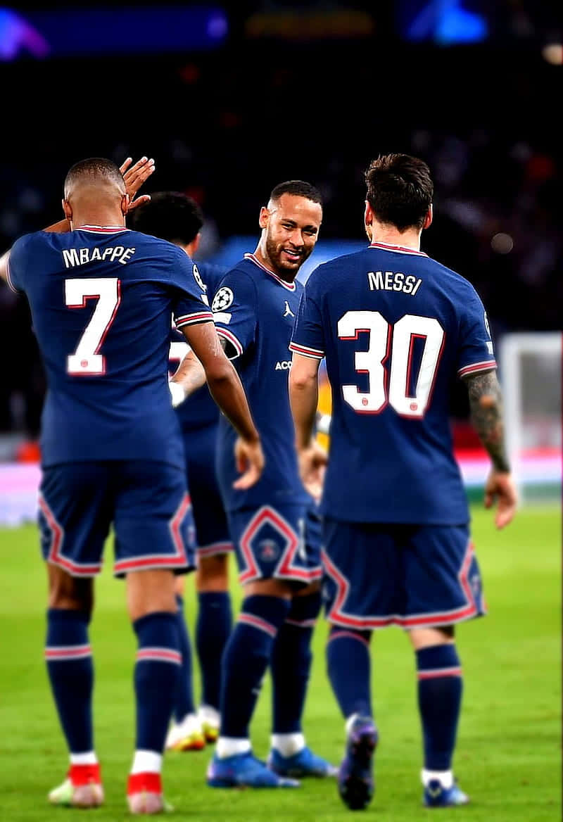 Neymar And Lionel Messi, Two Soccer Stars Of Barcelona Wallpaper