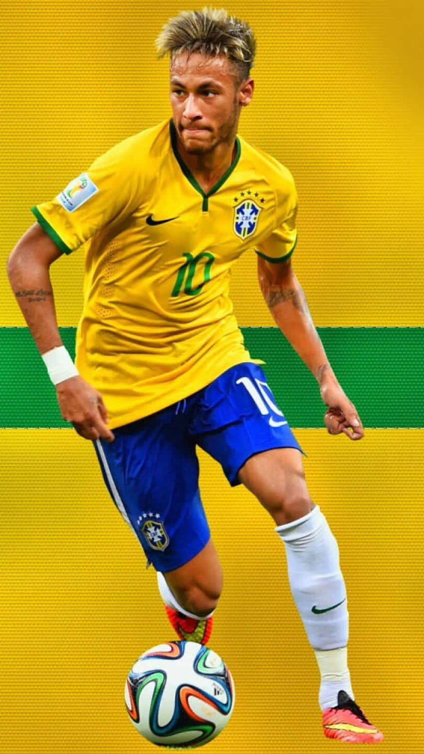 Neymar Kicking Ball Iphone Wallpaper