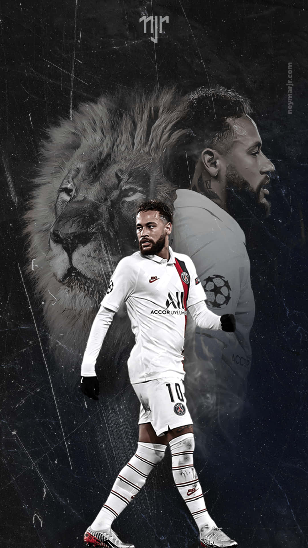 Neymar Looking Shoulder Iphone Wallpaper