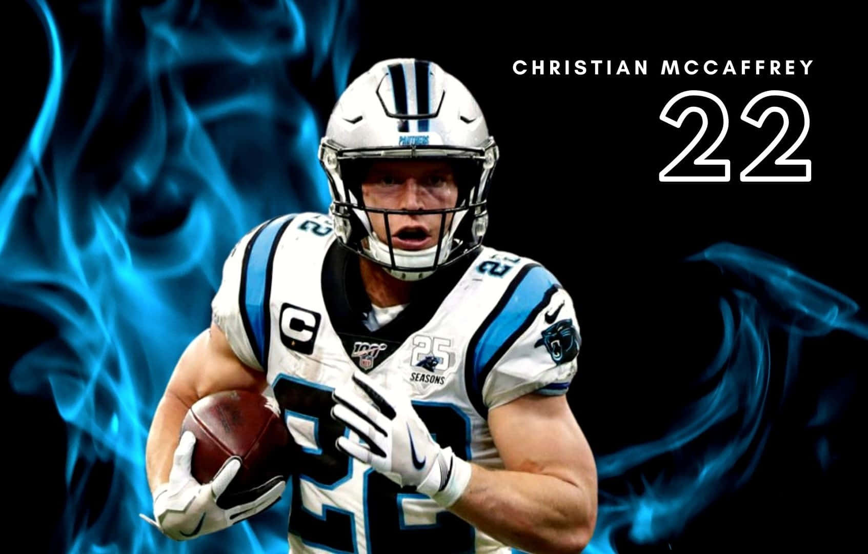 • Nfl Star Christian Mccaffrey On The Field Wallpaper