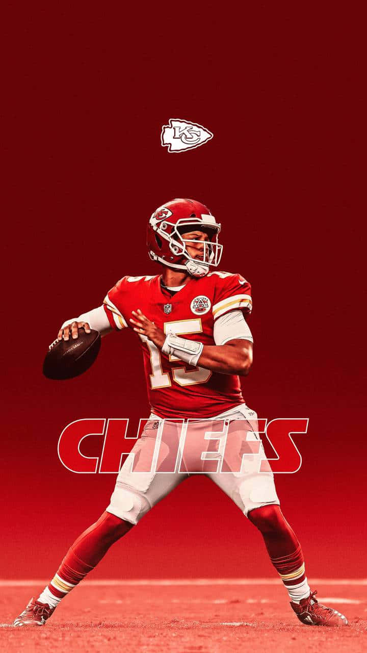 Nfl Superstar Pat Mahomes Ready To Make A Prank Call Wallpaper