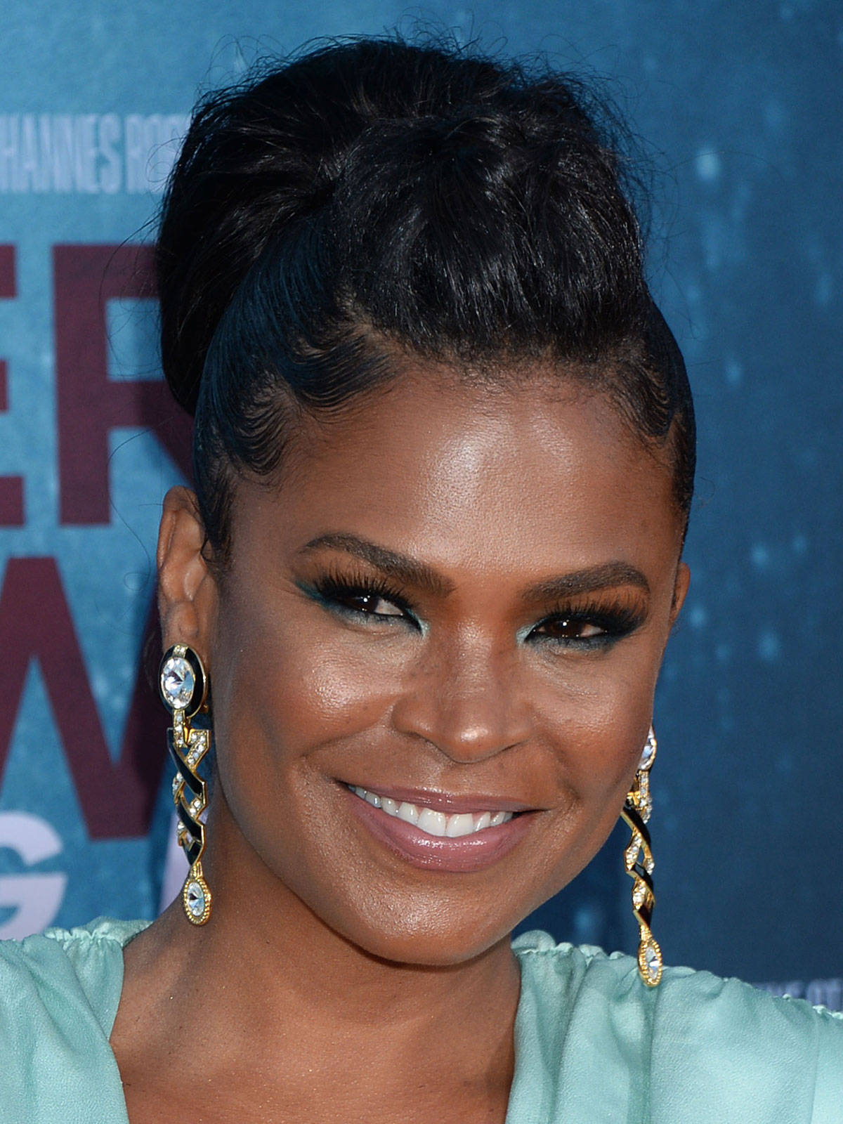 Nia Long Braided Pompadour Ponytail Wallpaper