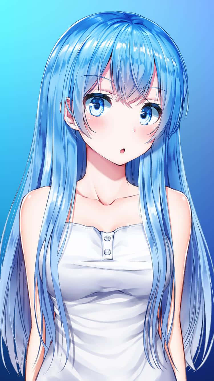 Nice Anime Blue Curious Eyes Wallpaper