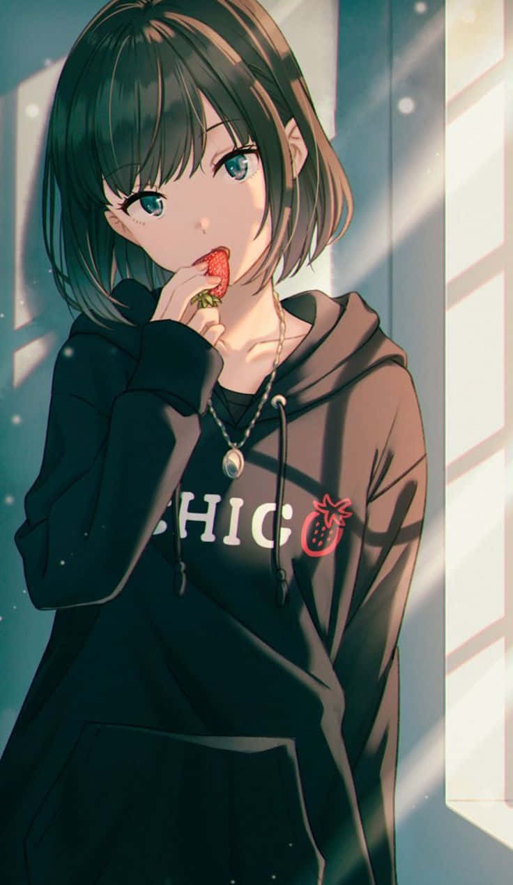 Nice Anime Short Haired Girl Wallpaper