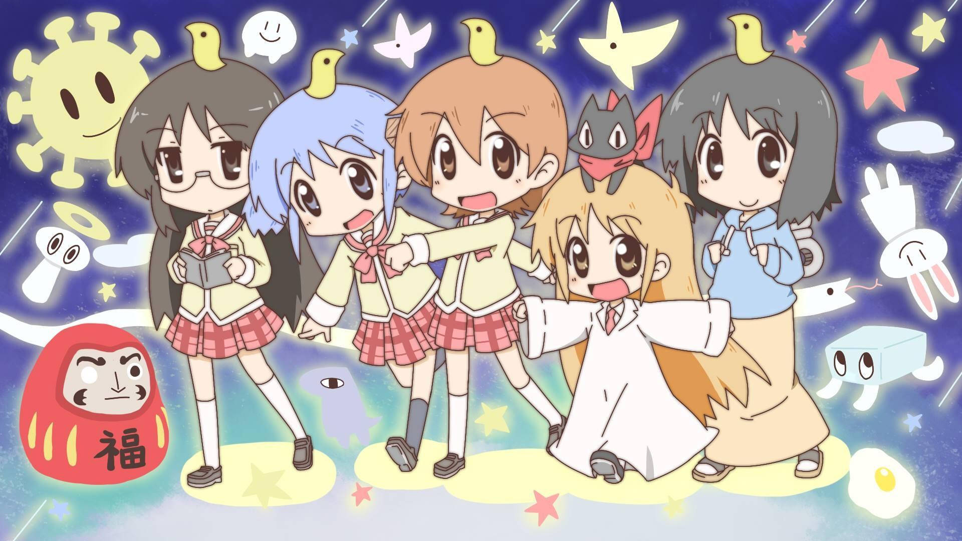 Download free Nichijou Girls Drawing Wallpaper - MrWallpaper.com