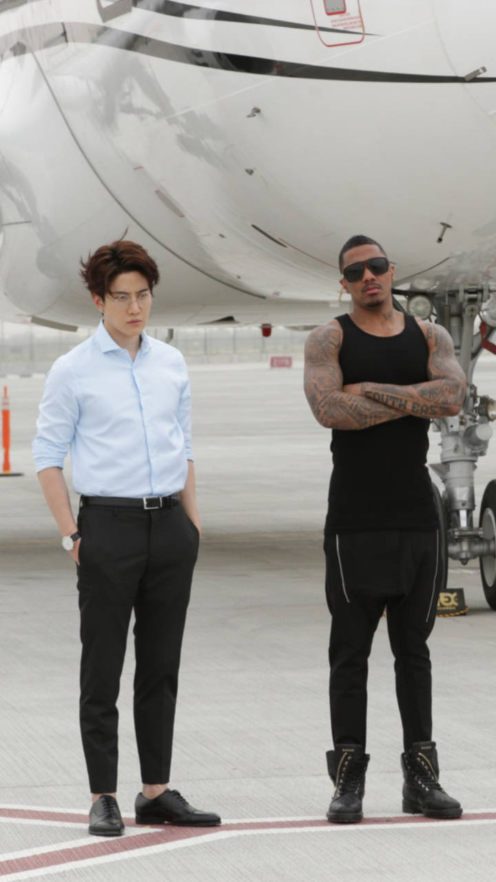 Nick Cannon With Plane Wallpaper
