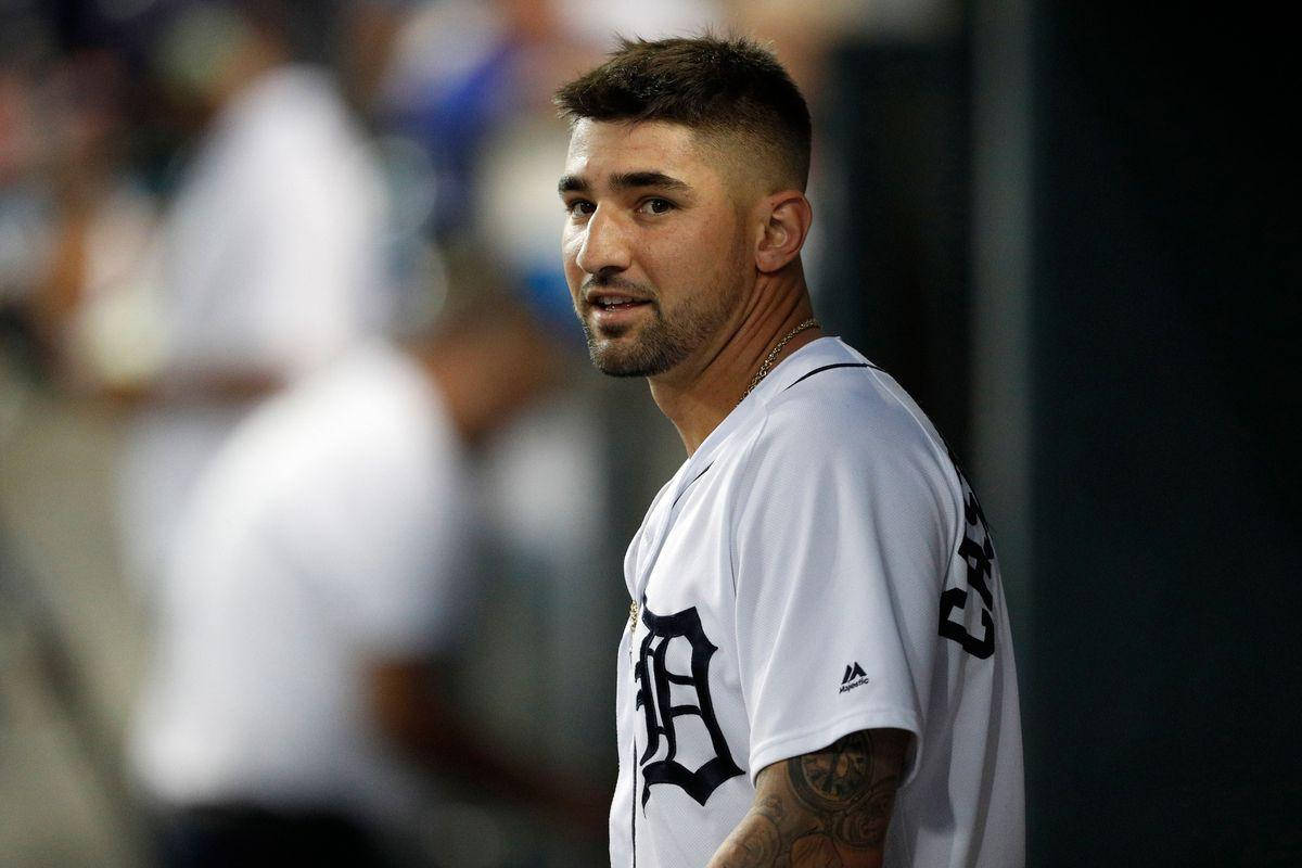 Nick Castellanos Smiling At The Camera Wallpaper