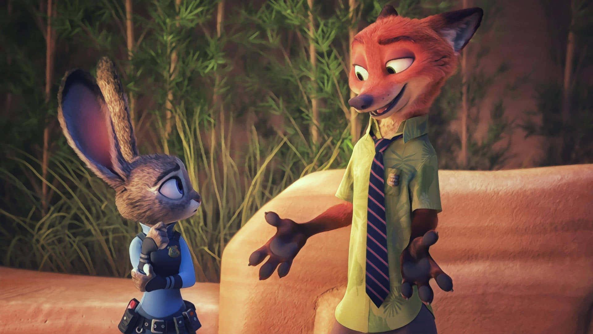 Download free Nick Wildeand Judy Hopps Zootopia Scene Wallpaper -  MrWallpaper.com