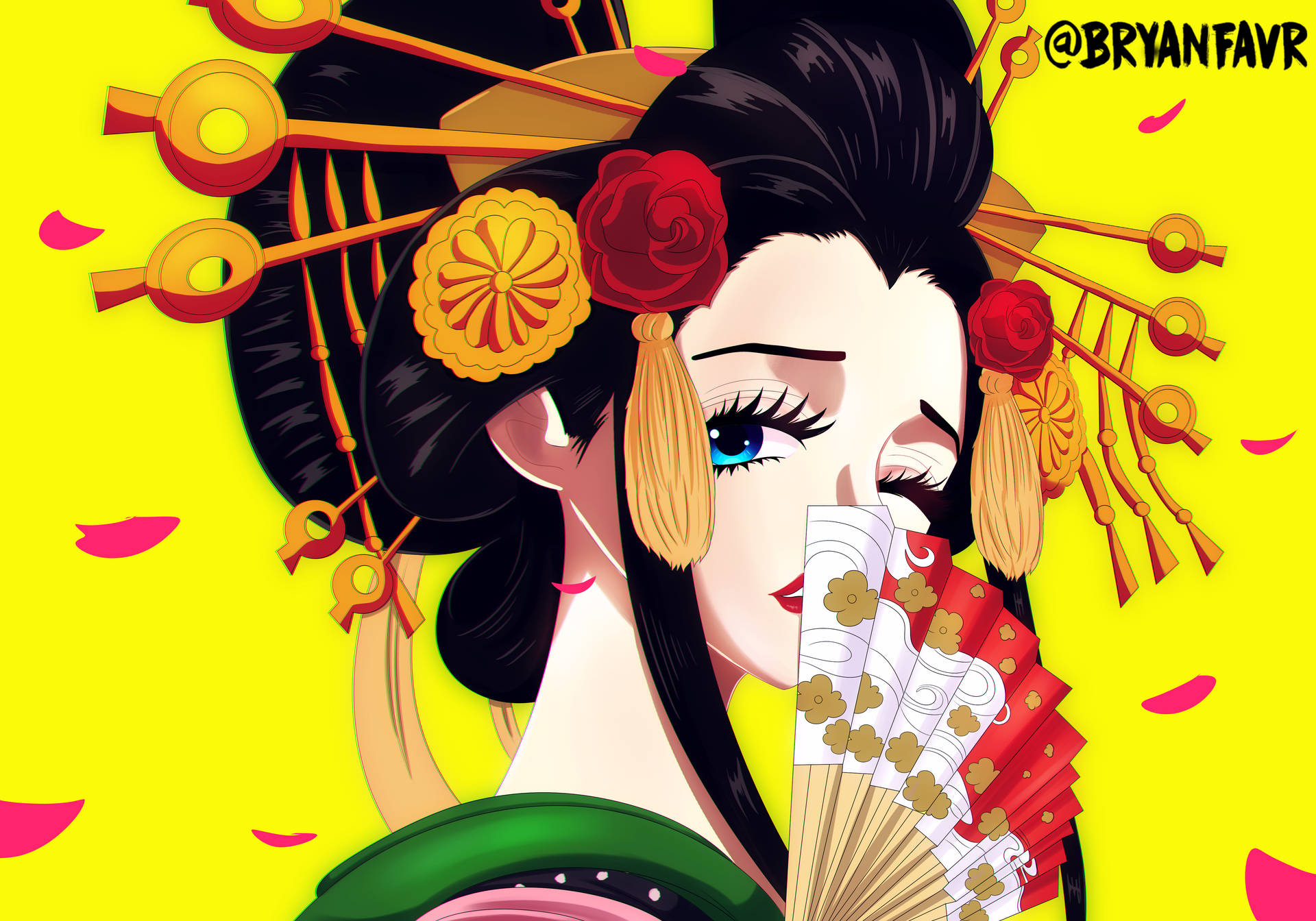 Download free Nico Robin One Piece Wano 4k Geisha Fanart Wallpaper -  MrWallpaper.com