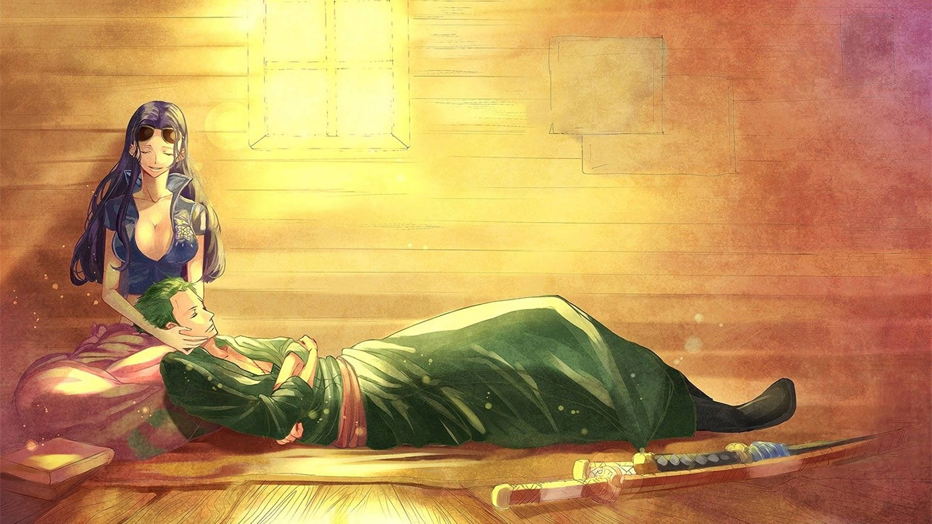 Download free Nico Robin One Piece Zoro Sleeping Wallpaper - MrWallpaper.com