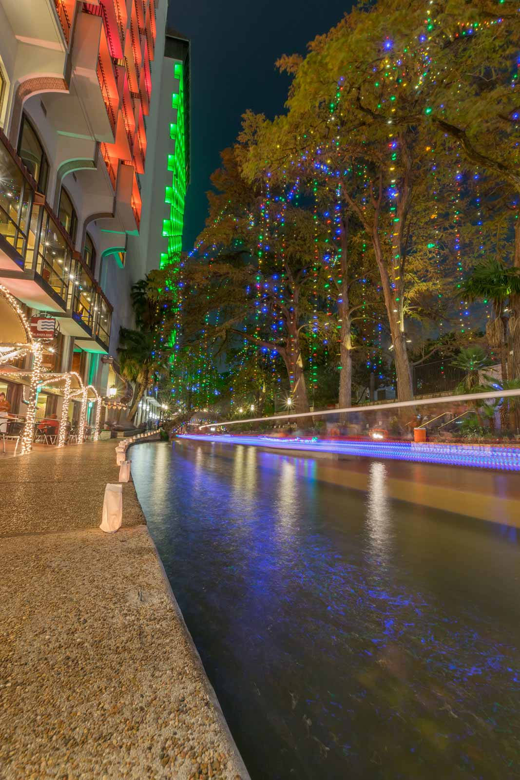 Night-time Festivity At San Antonio River Walk Wallpaper