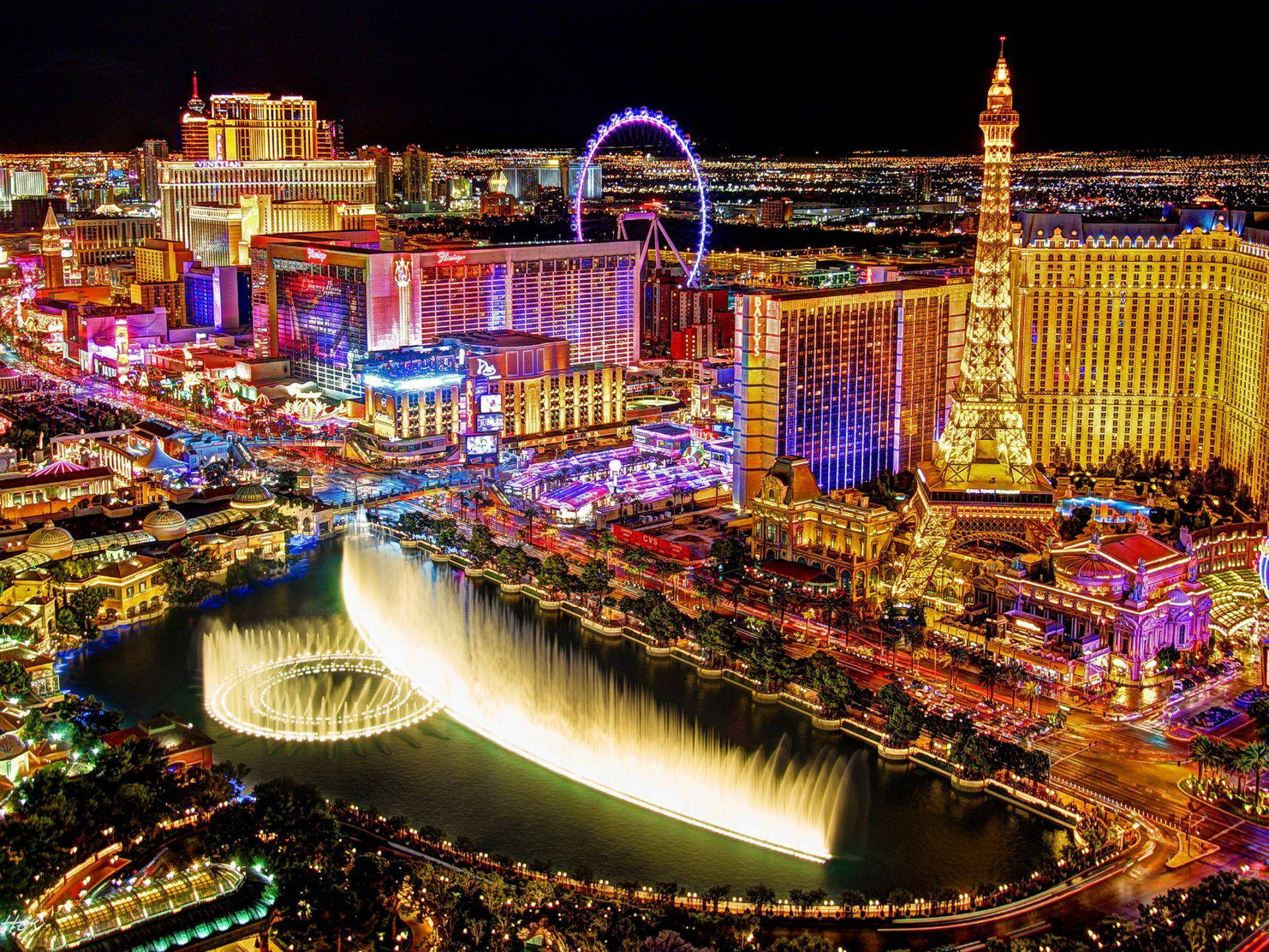 Nightlife Of American City Las Vegas Wallpaper