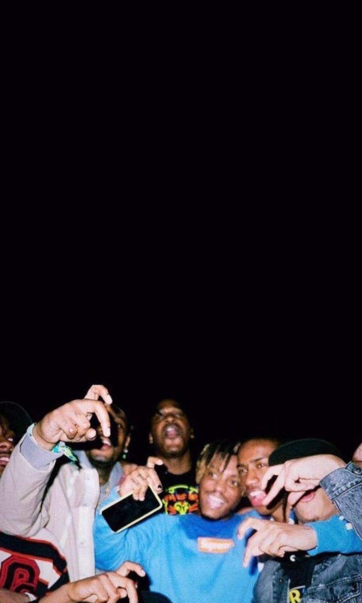 Nighttime Rap Crewi Phone Poses Wallpaper