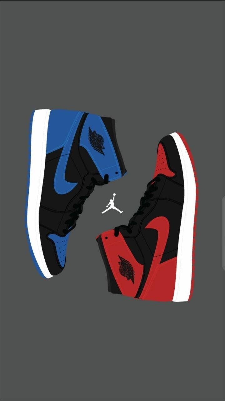 Nike Air Jordan 1 Banned And Royal Wallpaper
