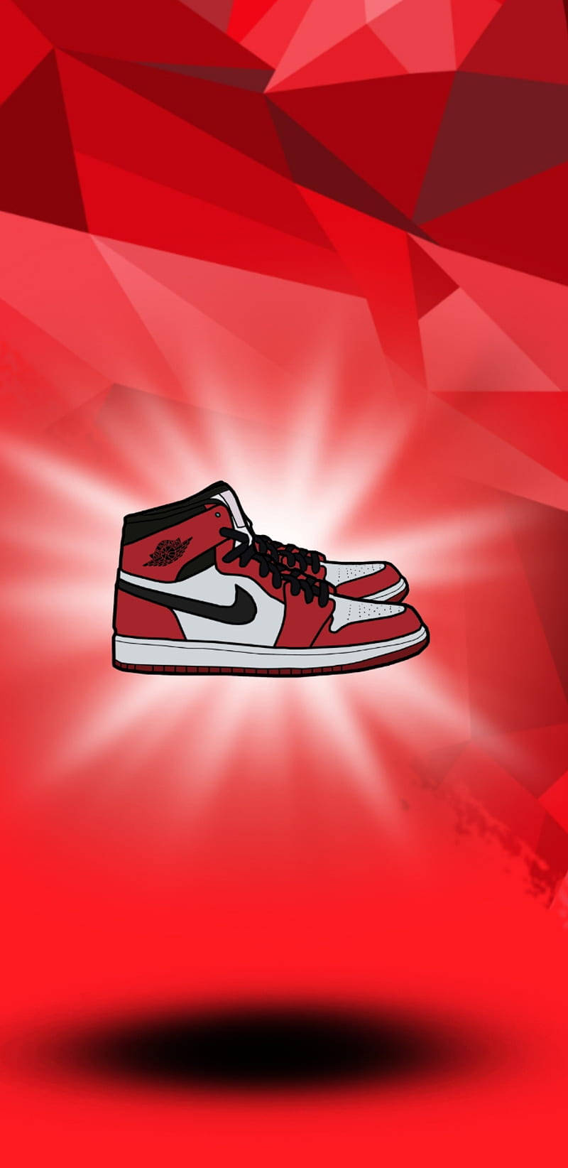 Nike Air Jordan 1 Chicago Red Background Wallpaper