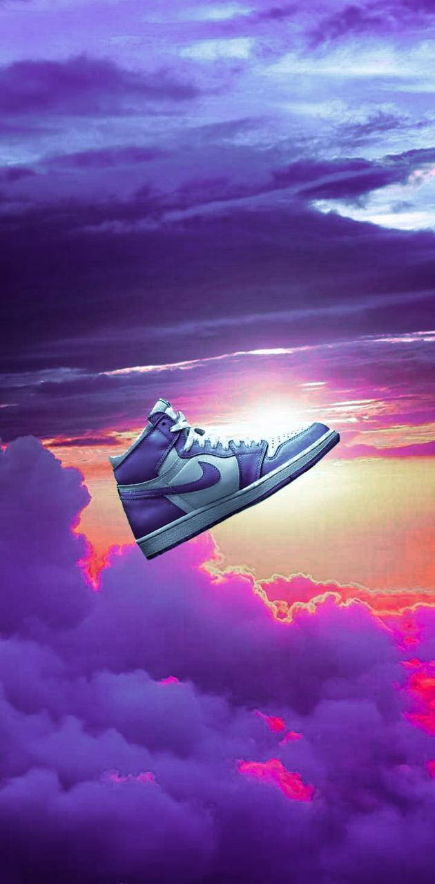 Nike Air Jordan 1 Retro High Purple Wallpaper