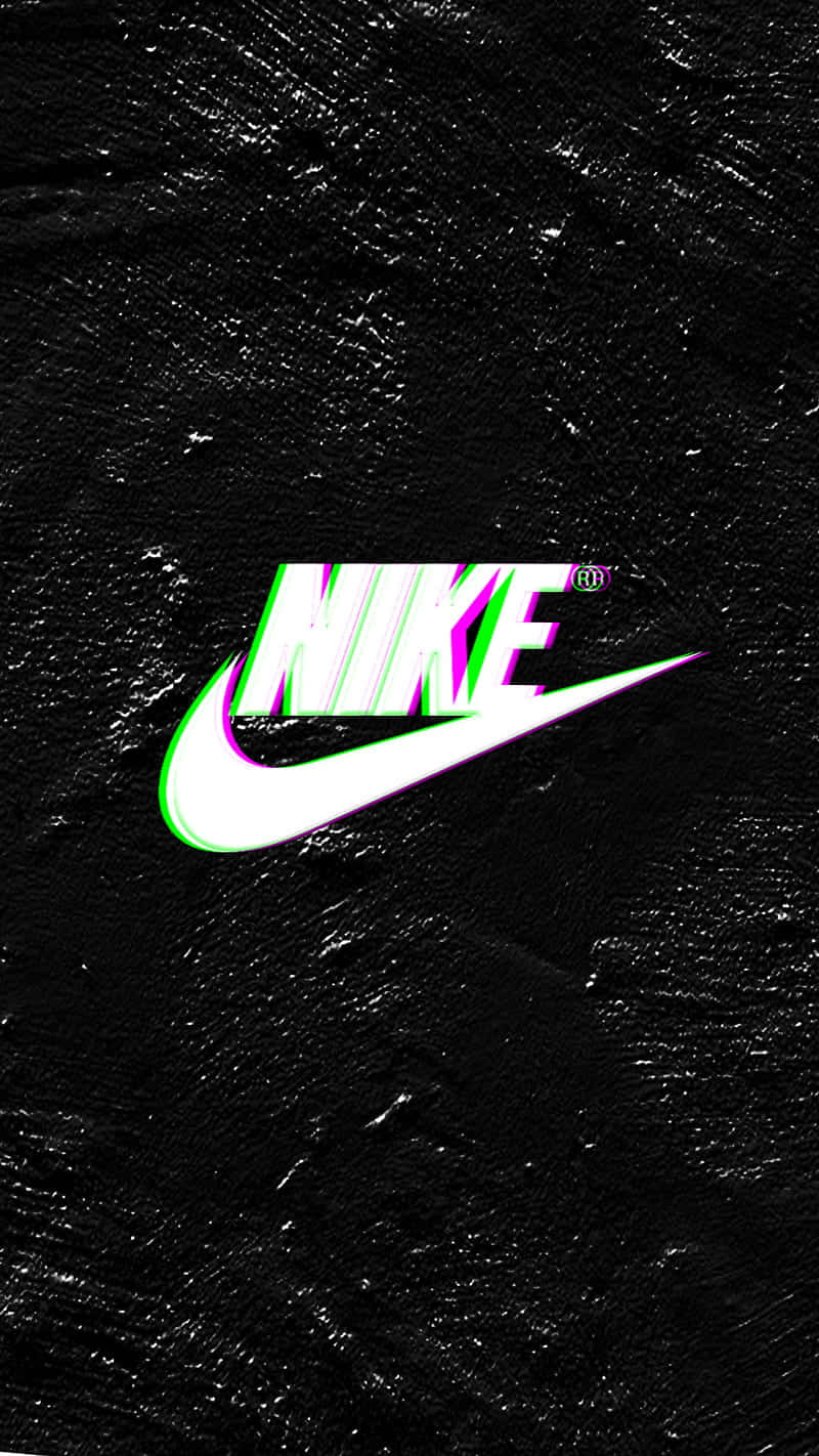 Nike Logo On A Black Background Wallpaper