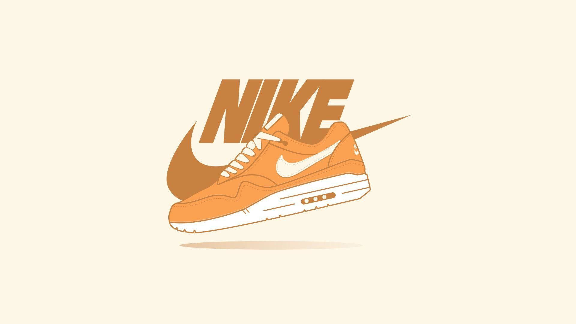 Download free Nike Shoes Orange Illustration Wallpaper MrWallpaper