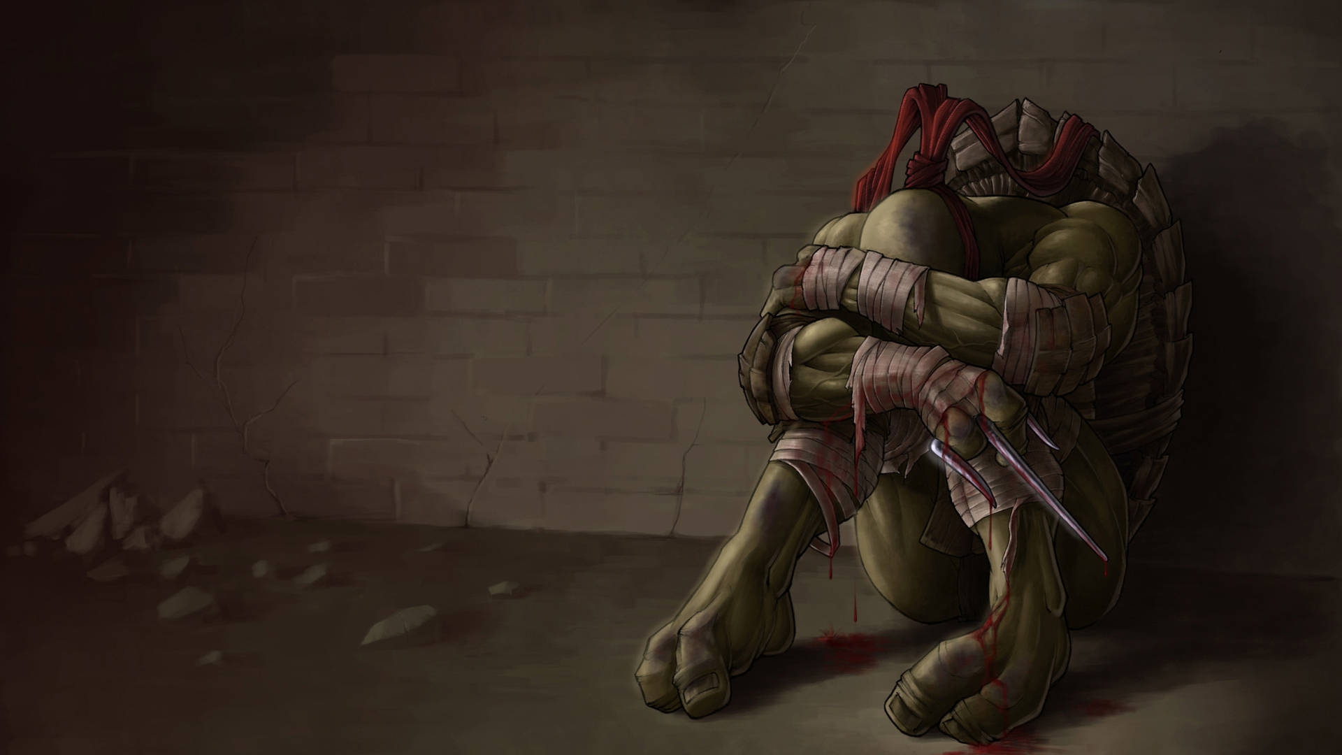 Ninja Turtle Injured Raphael Wallpaper