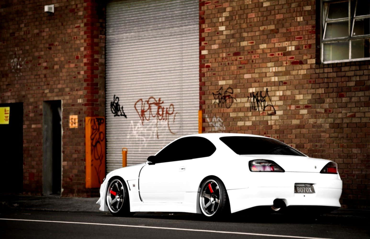 Nissan Silvia S15 Graffiti Brick Wall Wallpaper