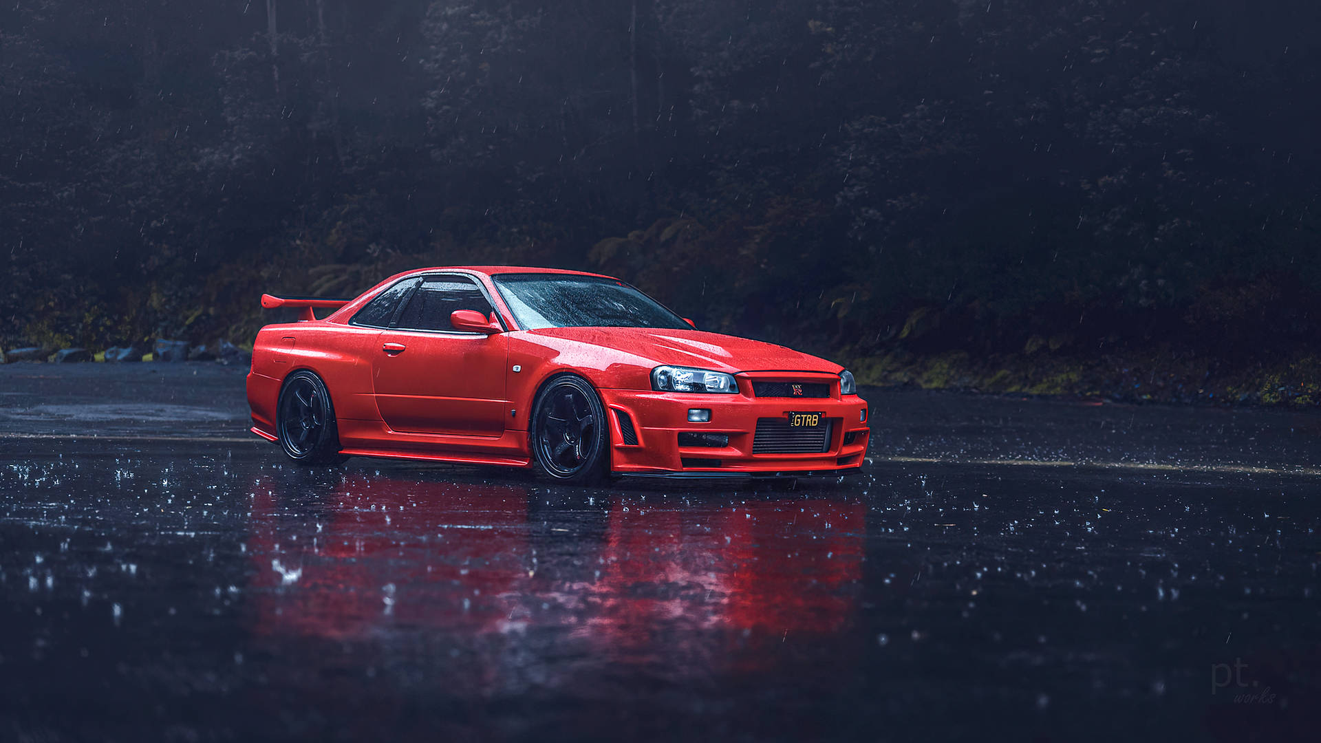 Download free Nissan Skyline Gtr R34 Rainy Setting Wallpaper -  MrWallpaper.com