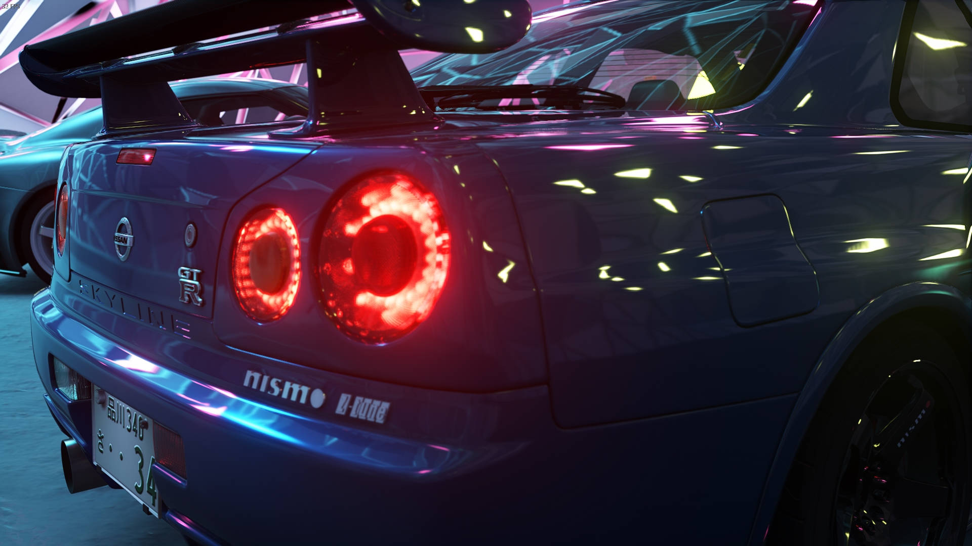 Download free Nissan Skyline Gtr R34 Red Tail Lights Wallpaper -  MrWallpaper.com