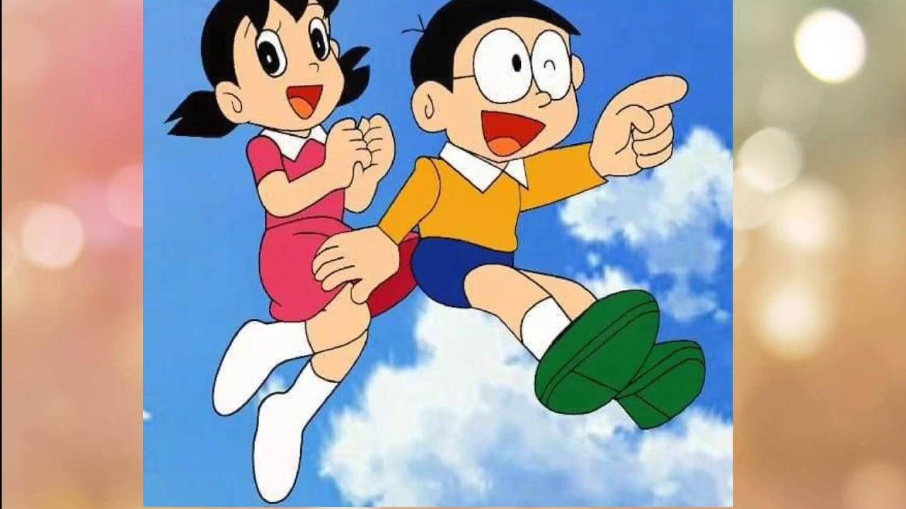 Nobita Shizuka Love Story In Sky Wallpaper