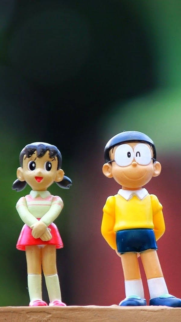 Nobita Shizuka Love Story Standing Figurines Wallpaper