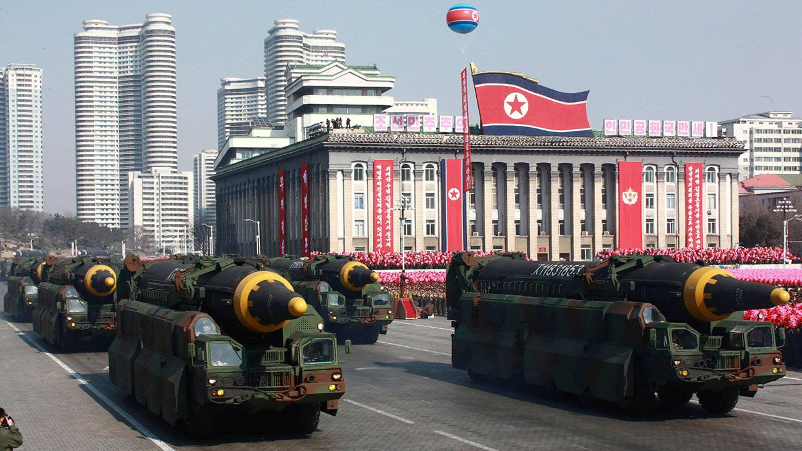 North Korea Loaded Missile Carriers Wallpaper