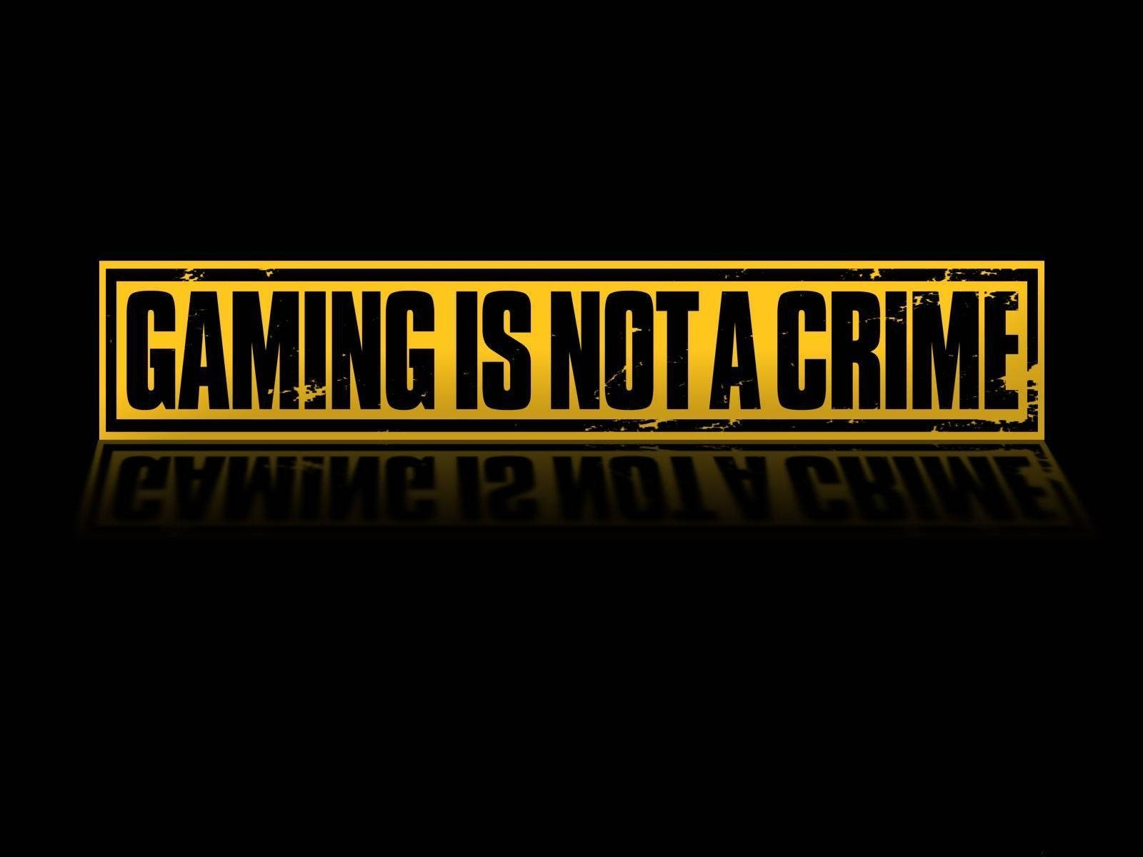 Not A Crime Gaming Laptop Quote Wallpaper