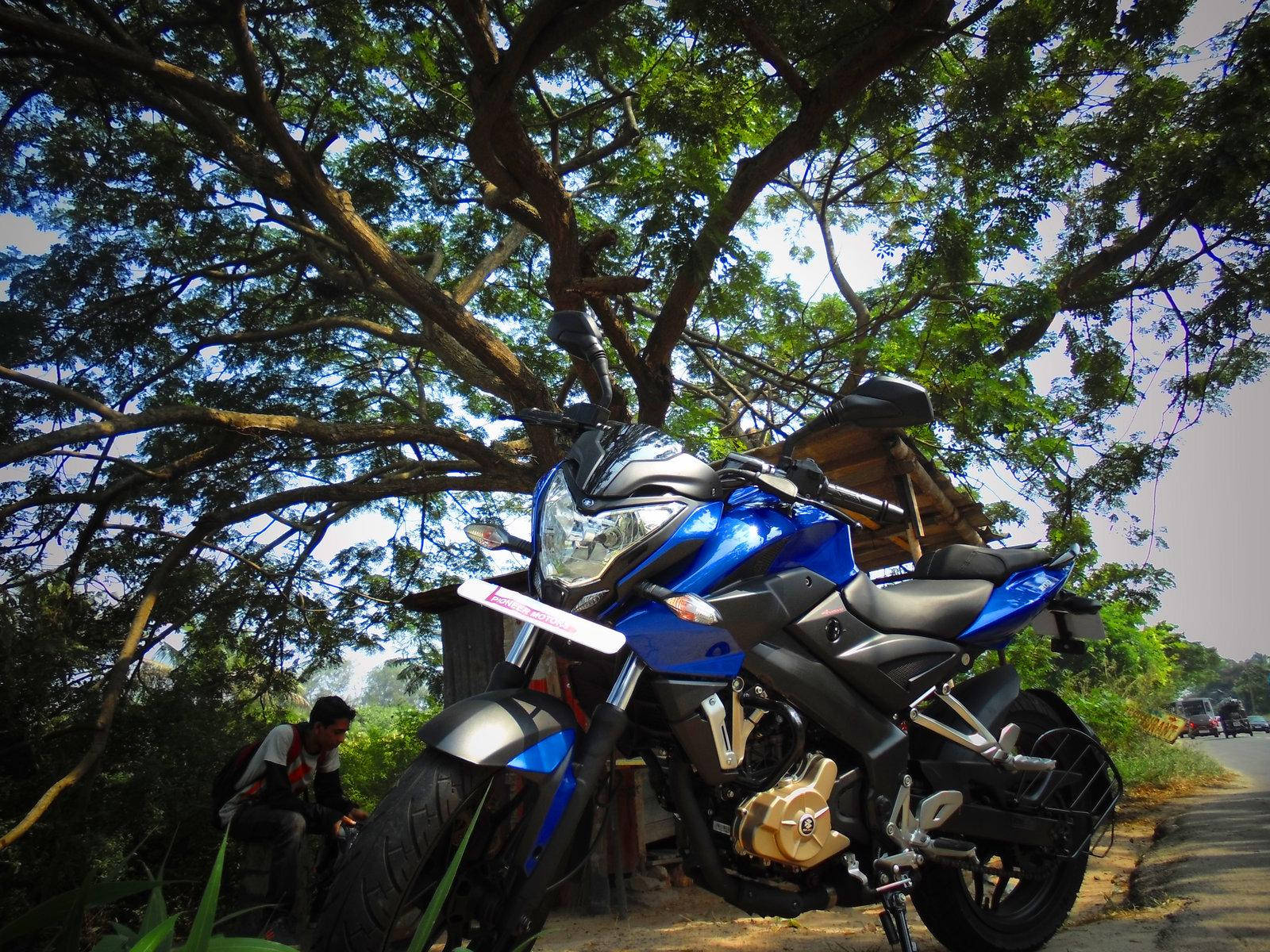 Ns 200 Motorcycle Under Tree Wallpaper