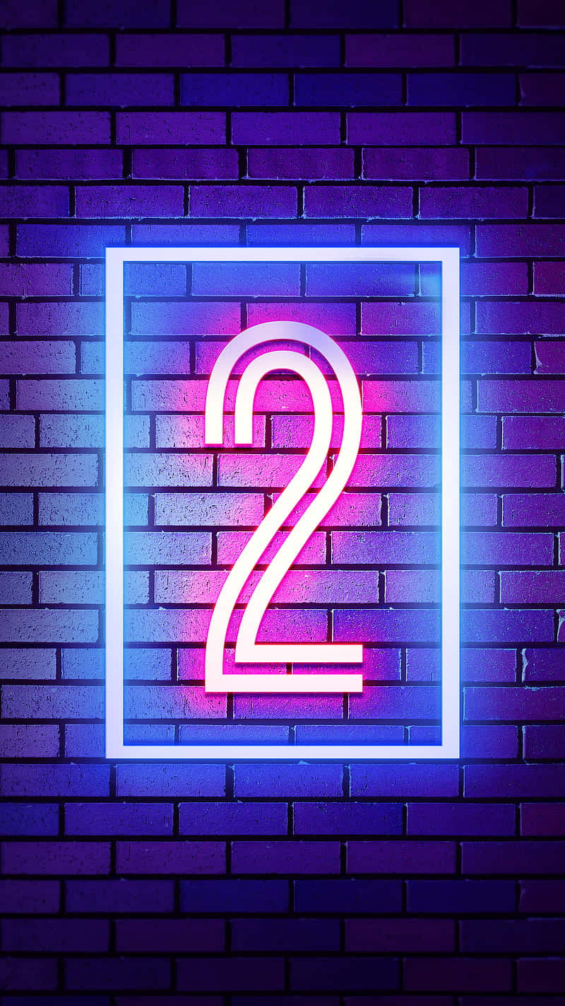 Number 2 Neon Color Lights Wallpaper