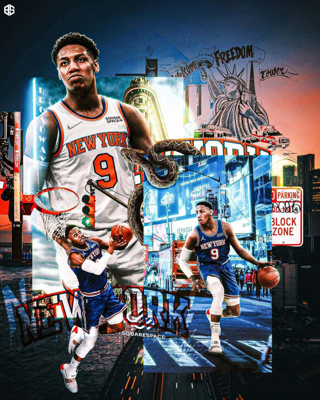 Ny Knicks On The Court Wallpaper