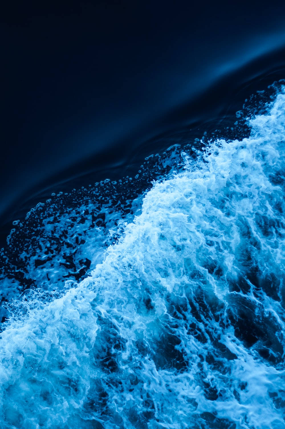 Ocean Waves Aesthetic Dark Blue Hd Wallpaper